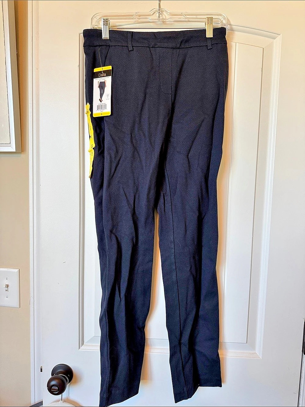 Dalia Built-in Tummy Control Panel 30 in. inseam Pants Straight Leg Pants Navy B